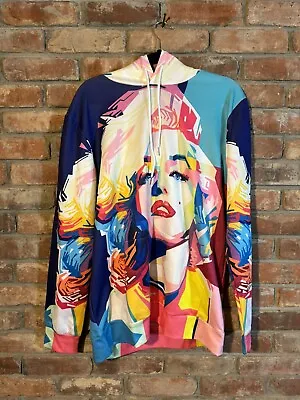 Marilyn Monroe European Graffiti Lightweight Hoodie Women’s Front And Back Print • $24.95