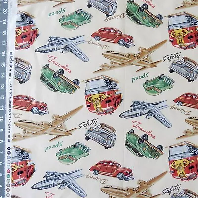 MICHAEL MILLER WAY-TO-GO One Yd Retro Vintage Cars Planes Buses OOP • $9.99