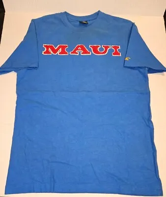 Vintage Hollister Conpany Single Stitch Blue Maui TShirt Medium • $12.99