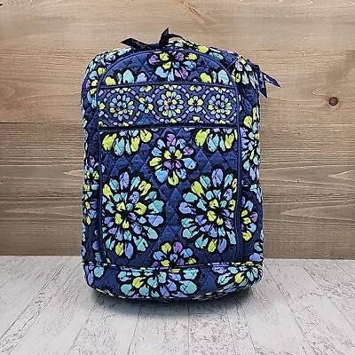 Vera Bradley Indigo Pop 2012 Blue Floral Campus Backpack Qulited Bookbag Retired • $24.99