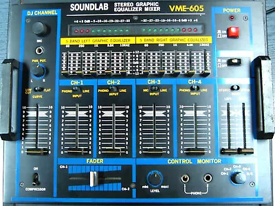 SOUNDLAB Vintage VME-605 Disco Mixer-perfect Condition! Free Worldwide Shipping! • $445