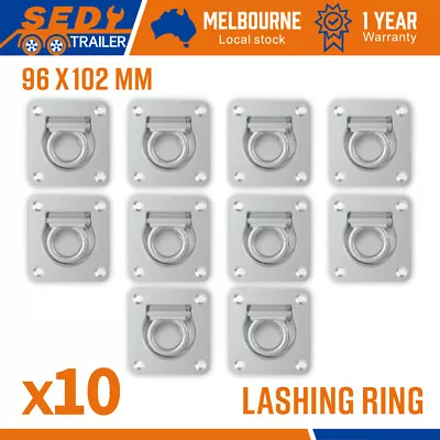 10Pcs 96 X 102mm Lashing D Ring Zinc Plated Tie Down Points Anchor Ute Trailer • $35.99