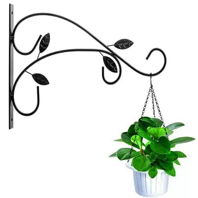 🔥Wall Bracket Garden Patio Plant Hanging Basket Fence Metal Holder Hanger Hook • £3.95