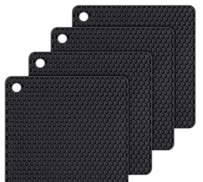 £10.90 • Buy 4 X  Non-slip Heat Resistant Silicone Kitchen Trivet Mat Pan Hot Pot Holder
