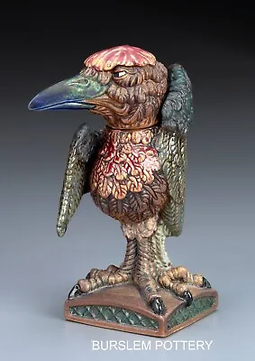 Burslem Pottery Grotesque Bird The Clerk Stoneware Inspired By Martin Brothers • £169