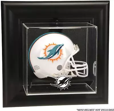 Miami Dolphins Black Framed Wall-Mountable Mini Helmet Case - Fanatics • $79.99