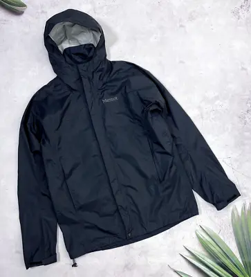 Marmot Jacket PreCip Eco Rain Men's Full Zip Black Size Small • £85.10