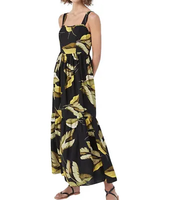 Witchery Leaf Print Tiered Maxi Dress Size 8 • $60