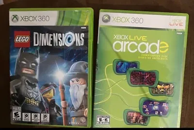 Xbox 360 Game Bundle Lot Lego Dimensions And Xbox Live Arcade  • $13