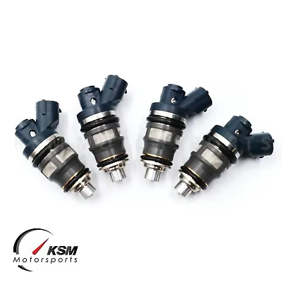 4 800cc FUEL INJECTORS Fit DENSO FOR TOYOTA SW20 3S-GTE EJ20 BG5 BD5 SIDE FEED • $175.50