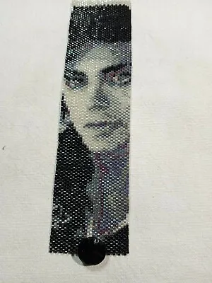 Michael Jackson Hand Beaded By Seller Delica Seed Beads & Black Spinel Moonstone • $72