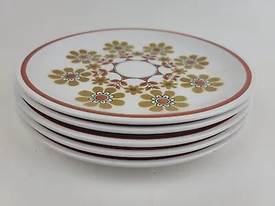 Vintage Mikasa Cera Stone Carnival Pattern Set Of 5 Dinner Plates 10 1/2  • $36.77