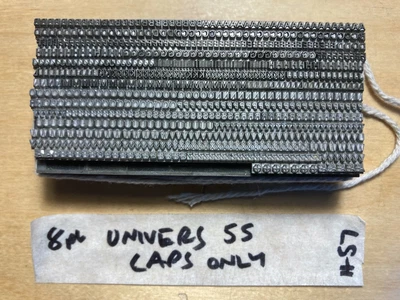 £7 • Buy 8pt Univers Letterpress Caps Type Metal 