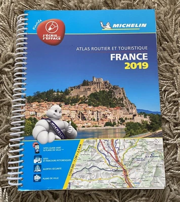 £10 • Buy Michelin Motoring Atlas France 2019 Spiral Bound Laminated A4, Write On/Wipe Off
