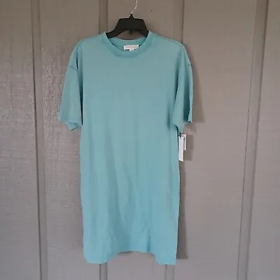 Treasure & Bond T-Shirt Dress Size S Organic Cotton Blend Crew Neck In Blue Mist • $18