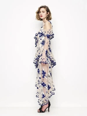$180 • Buy Alice McCall Mirage Gown Blue/White Size 8 RRP $590 Worn Once