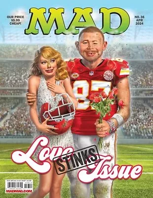 Mad Magazine #36 2nd Print Variant Travis Kelce Taylor Swift 2024 NM • $6.99