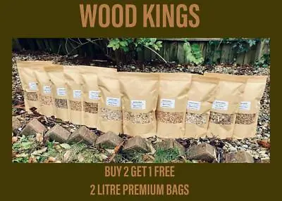 Bbq Smoking Wood Chips 2l Premium Bag Food Smoker Wood Chips Bulk Available • £7.49
