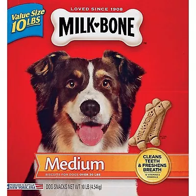 MILK-BONE Milk Bone Original Dog Biscuits Medium 10 Lbs (SMU9501) 2795743 • $27.52