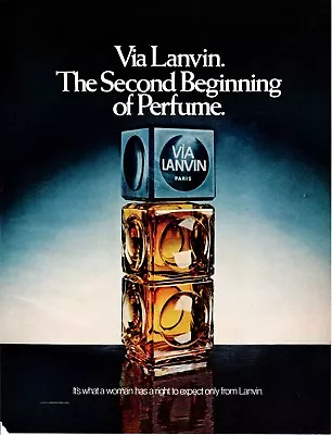 1973 Vintage Print Ad Beauty Fashion Via Lanvin Perfume Mink & Pearls Jovan Ad • $12.95