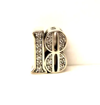 925 Sterling Silver 18th Birthday Charm For Bracelet Age 18 Gift Jewellery • £8.99