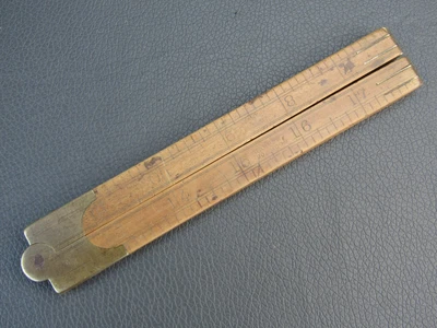 $12.53 • Buy Vintage Boxwood & Brass 4 Fold 24  Rule Ruler By John Rabone & Sons