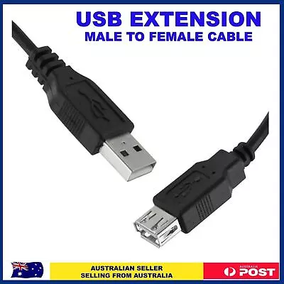 USB Male To Female Data Extension Cord PC Mining Laptop • $2.99
