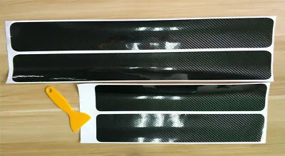 4pcs Carbon Fiber Car Door Plate Sill Scuff Cover Anti Scratch Sticker Protector • $7.99