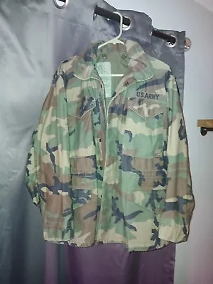 VINTAGE US Army M65 Jacket Mens Small Short Camouflage Cold Weather Field  • $20
