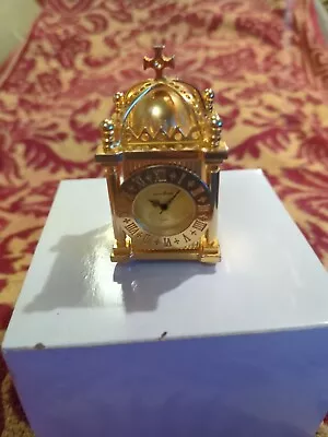 Beautiful Mappin & Webb Gold Plated Miniature Clock. • £85