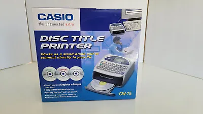 Casio CW-75 Disc Title Printer Import Titles On CD DVD USB Compatible New • $149.99