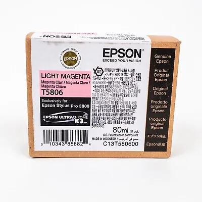 Genuine Epson Pro 3800 Only Light Magenta  Ink T5806 • $15