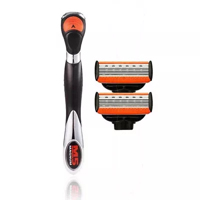 $14.95 • Buy M5 Razor Blades 5-Blade + Trimmer Blades Metal Handle Shaving Set Refills