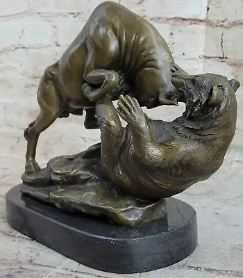 Wall Street Bull Bear Finest Bronze Casting From Europe Hot Cast Figurine Gift • $299