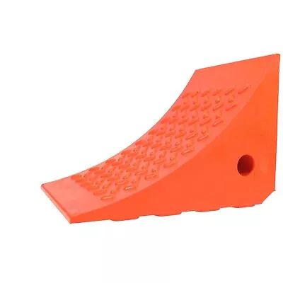 Orange Urethane Wheel Chock For Truck/RV: 4.5 Lbs 8  Wide X 8  High X 11  Deep • $22