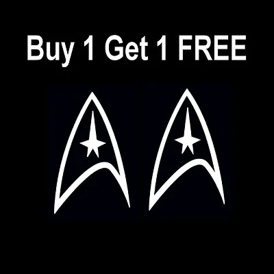 $4.95 • Buy STAR TREK Federation Command Delta Symbol Logo Vinyl Car Sticker Decal