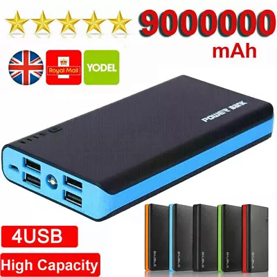 9000000mAh Power Bank 4 USB LED Fast Charger Battery Pack For Mobile Phone • £11.88