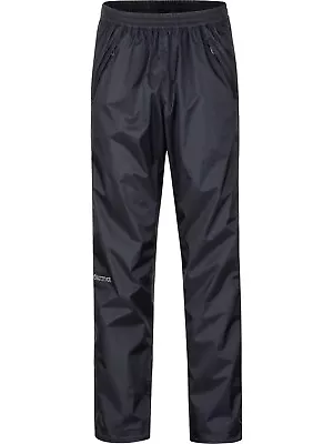 Marmot Mens L PreCip Eco Full Zip Black Waterproof Breathable Rain Pants EUC • $42