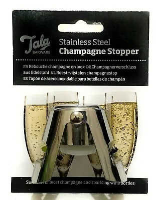 Tala Stainless Steel Champagne Stopper Lever Arm Wine Drink Bottle Stoppers.  • £6.80