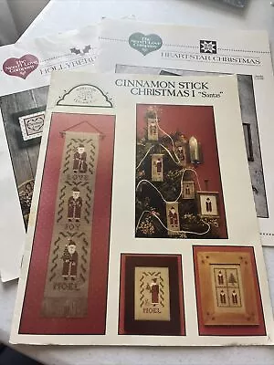 Lot Of 3 Vintage Cross Stitch Pattern Booklets  - Color Charts Christmas • $9.99