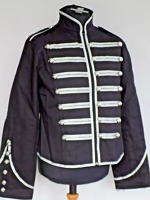 Men’s Military Hussar Jacket Artillery Tunic Drummer  Parade Gothic • £34.95