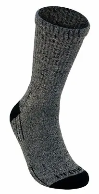 3 Pair ECOSOX Diabetic Viscose Bamboo Crew W/ Arch Support  10-13 Charcoal Black • $33.55