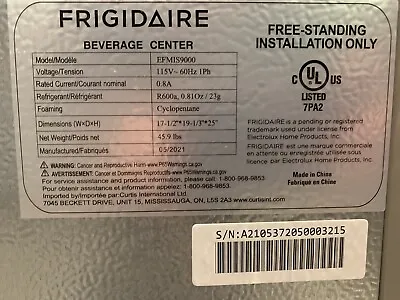 Frigidaire Beverage Cooler Refrigerator EFMIS9000 Replacement Shelves Racks Feet • $19.99