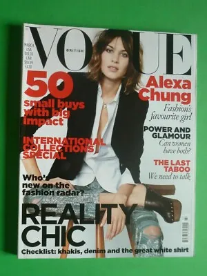 $108.85 • Buy Vogue UK March 2010 Alexa Chung Raquel Zimmermann Alana Zimmer Freja Beha 3