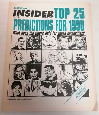 MAGAZINE - Dark Horse Insider Top 25 Predictions For 1990 Vol #1 No #7 Jan 1990 • £5