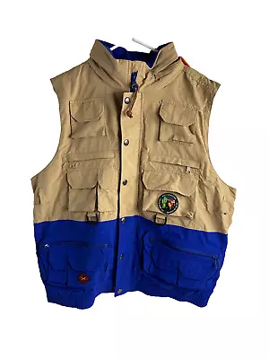 Polo Ralph Lauren Khaki Royal Water Repellent Utility Hooded Vest Mens Sz Large • $239