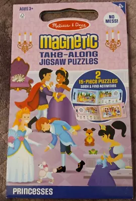 MELISSA & DOUG Magnetic Take-Along Jigsaw Puzzle PRINCESSES • $14.44