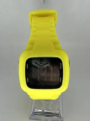 Neff Steve Digital Quartz Watch New Battery Backlight Yellow Silicone Band X • $24.99