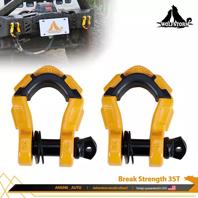 D Ring Super Shackles 77000lb Break Strength – Heavy Duty 3/4” Shackle Orange • $17.79