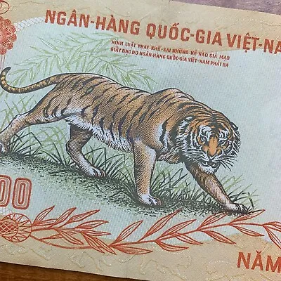 Vietnam War Era Banknote South Vietnamese 500 DONG 1972 Currency. Paper Money. • $17.95